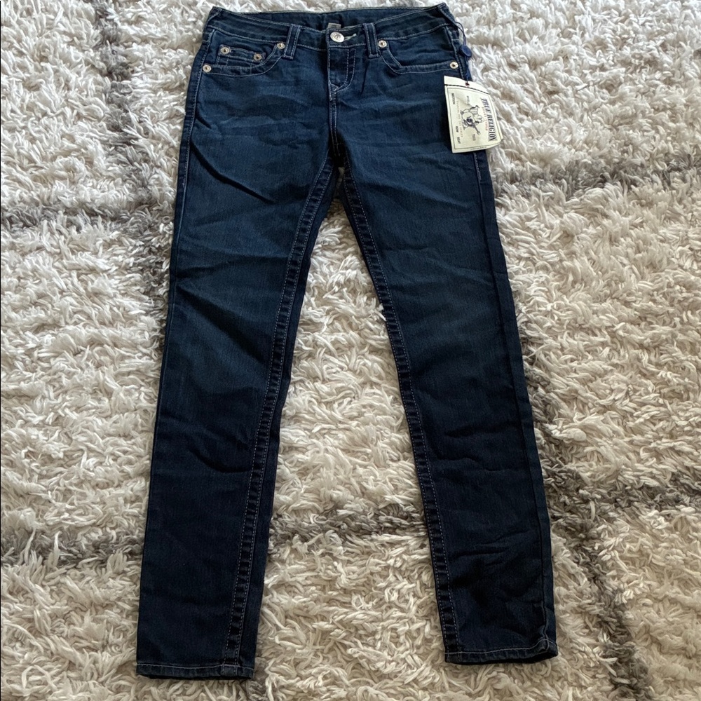 True Religion Dark Blue Skinny Jeans - Picture 1 of 12